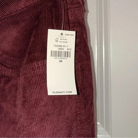 Old Navy Women’s 26w Plus Corduroy Pants High Rise Rockstar Super Skinny Purple - Picture 6 of 8